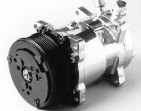 Chevelle Air Conditioning Compressor, Chrome, Sanden 508/134A, 1964-1983