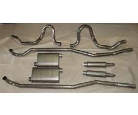 Chevelle Exhaust, Aluminized, Dual, With Resonators, V8,1971-1974