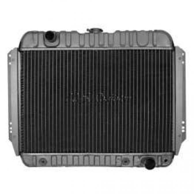 Chevelle Radiator, Small Block, 4-Row, For Cars With Automatic Transmission & Without Air Conditioning, Desert Cooler, U.S. Radiator, 1966-1967