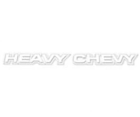 Chevelle Decal, Heavy Chevy, Body Decal, White, 1971-1972