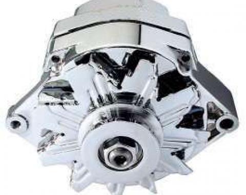 Chevelle & Malibu Alternator, 100 Amp, Chrome, Powermaster,1964-1983