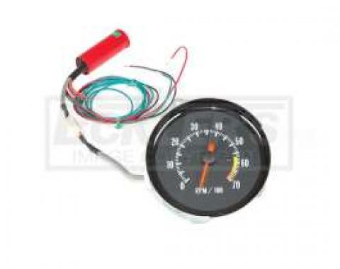 Chevelle Tachometer, 7000 RPM, In-Dash Clock Conversion, For Cars With Super Sport (SS) Style Dash, 1970