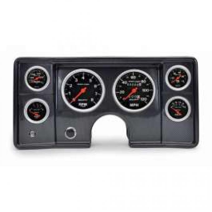 Malibu Instrument Cluster Panel, Carbon Fiber Finish, With Sport Comp Gauges, 1978-1981