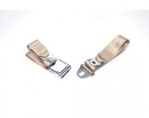 Seatbelt Solutions 1964-1966 Chevelle, Front Lap Belt, 60" with Chrome Lift Latch 1800608000 | Ivory