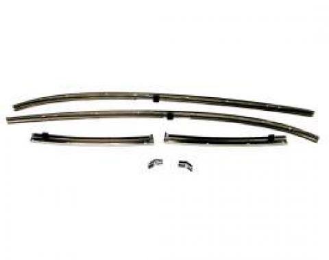Chevelle Roof Rail Weatherstrip Channel Set, 2-Door Coupe, 1970-1972