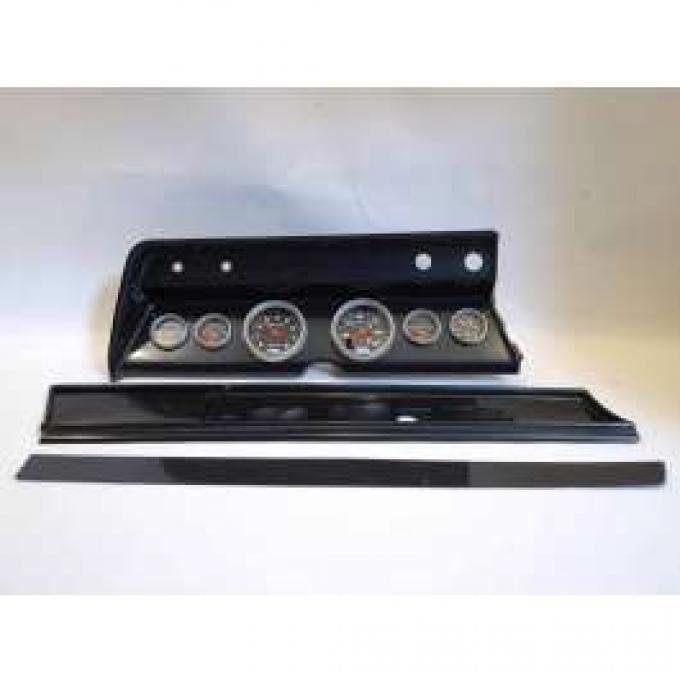 Chevelle Instrument Cluster Panel, Carbon Fiber Finish, With Sport Comp Gauges, 1967