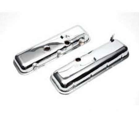 Chevelle Valve Covers, Big Block, Chrome, Without Power Brakes, 1964-1972