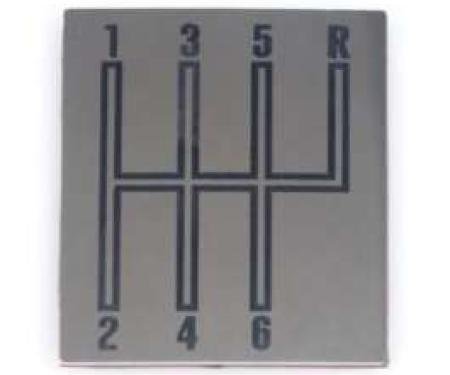 Chevelle Shift Indicator Plate, Console, 6-Speed, 1966-1967