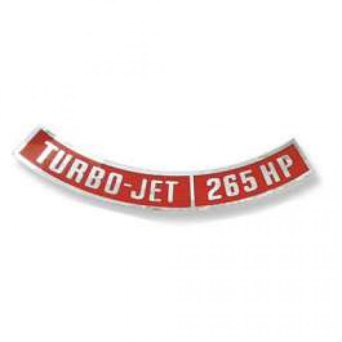 Chevelle Air Cleaner Decal, Turbo-Jet 265 hp, 1964-1972
