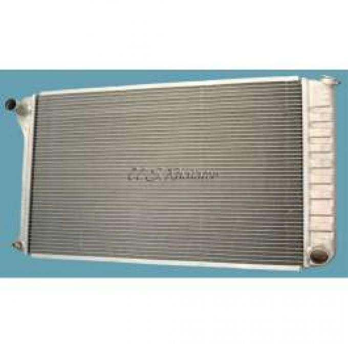 Chevelle Radiator, 28 Core, Unpolished Aluminum, For Cars With Automatic Transmission, U.S. Radiator, 1968-1972