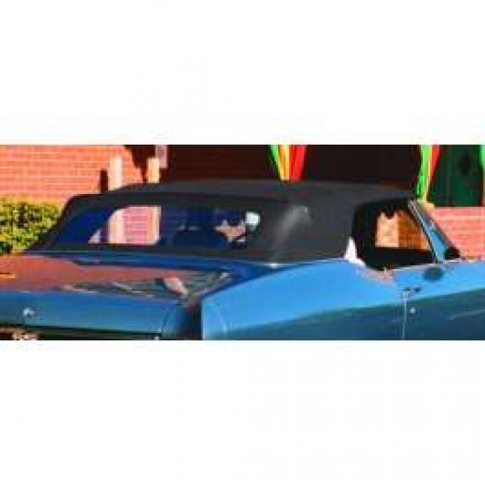 Chevelle Convertible Top, Black, With Black Lining, 1968-1972