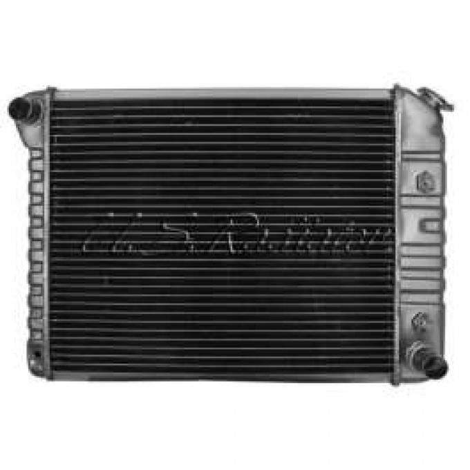 Chevelle Radiator, 250/454ci, 4-Row, For Cars With Manual Transmission & Without Air Conditioning, Desert Cooler, U.S. Radiator, 1972-1977