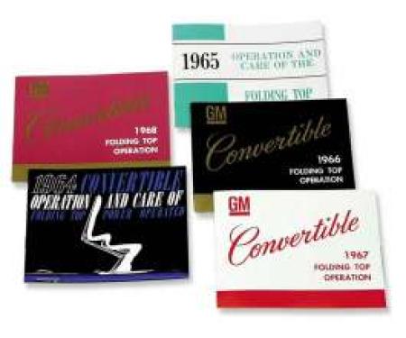 Chevelle Convertible Top Operating Manual, 1967