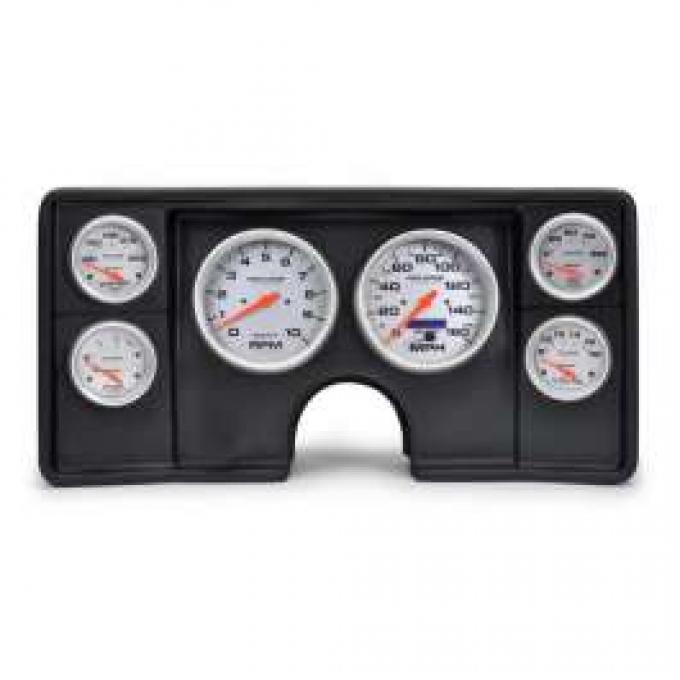 Malibu Instrument Cluster Panel, Black Finish, With Ultra-Lite Gauges, 1982-1983