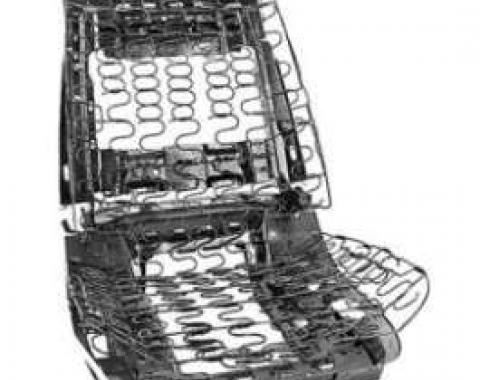 Chevelle Bucket Seat Frame Assembly, With Support Springs, Left Or Right, 1969-1972