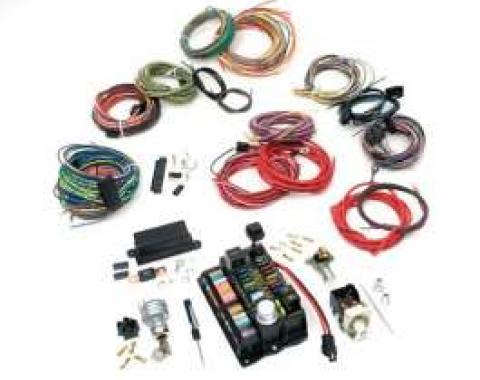 Chevelle Custom Car Wiring Harness Kit, Modular Panel, 22-Circuit, Highway 22, American Autowire, 1964-1972