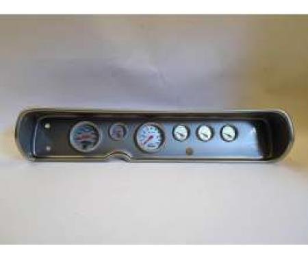 Chevelle Instrument Cluster Panel, Aluminum Finish, With Ultra-Late Gauges, 1964-1965