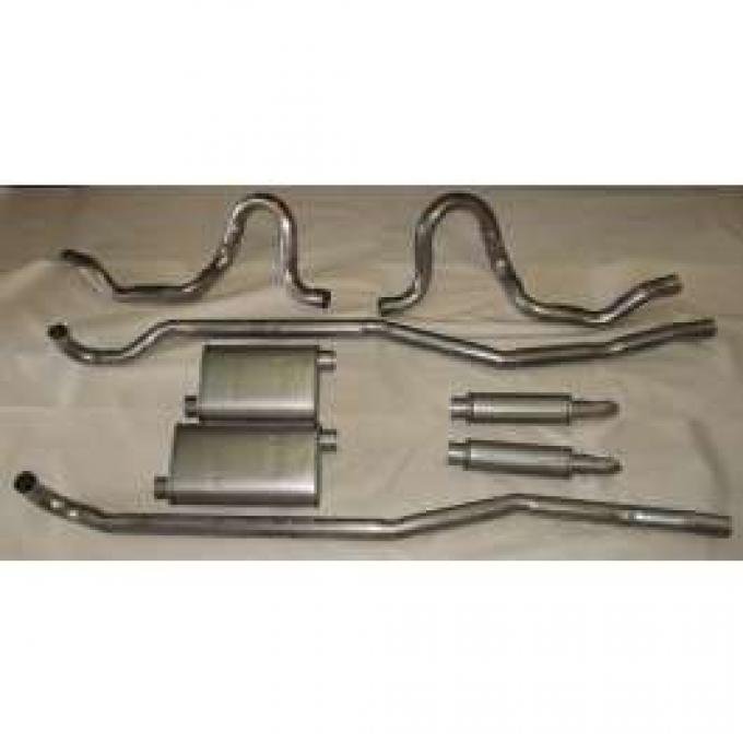 Chevelle Exhaust, Aluminized, Dual, With Resonators, V8,1971-1974