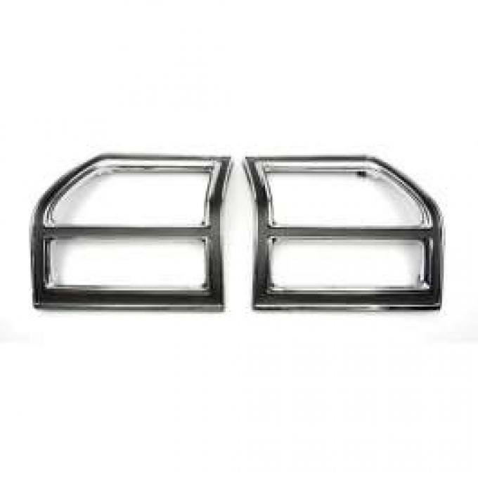 Chevelle Taillight Bezels, Left & Right, Except Wagon, 1969