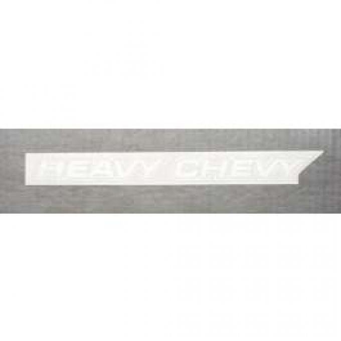 Chevelle Hood Decal, Heavy Chevy, White, 1971-1972