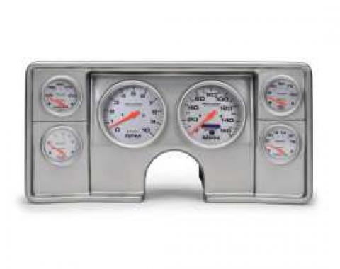 Malibu Instrument Cluster Panel, Aluminum Finish, With Ultra-Lite Gauges, 1982-1983