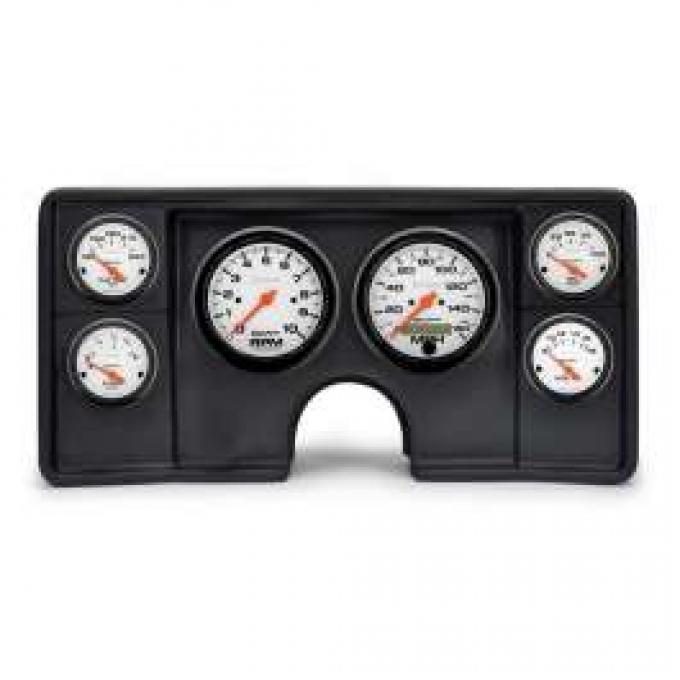 Malibu Instrument Cluster Panel, Black Finish, With Phantom Gauges, 1982-1983