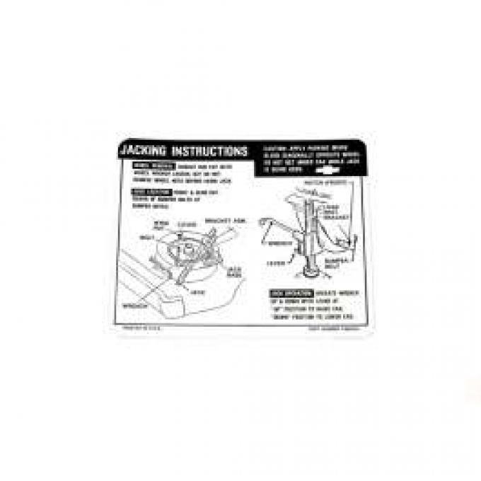 Chevelle Jacking Instructions (SS), 1969-1970