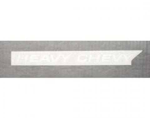 Chevelle Hood Decal, Heavy Chevy, White, 1971-1972