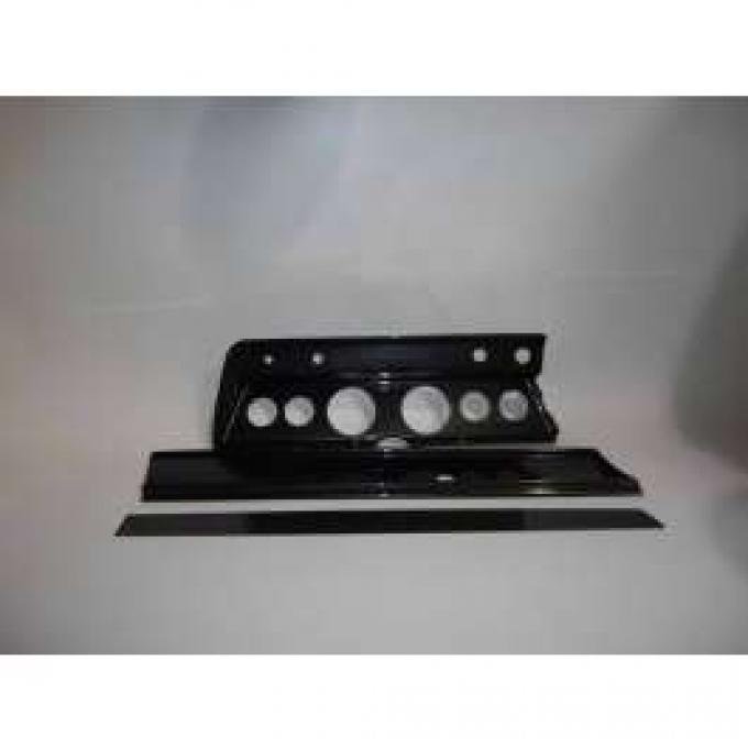 Chevelle Instrument Cluster Panel, Carbon Fiber Finish, With Pre-Cut Holes, 1967