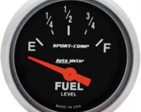 Chevelle Gas Gauge, 0-30 Ohm, Sport-Comp Series, Auto Meter, 1964-1972
