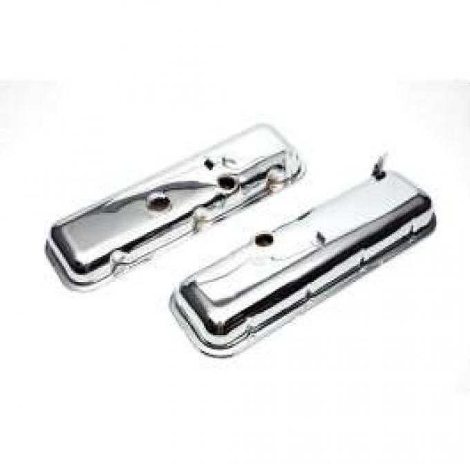 Chevelle Valve Covers, Big Block, Chrome, Without Power Brakes, 1964-1972
