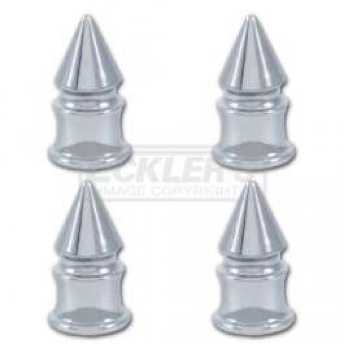 Chevelle Valve Stem Caps, Chrome Spike, 1964-1983