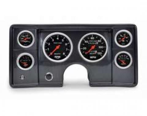 Malibu Instrument Cluster Panel, Carbon Fiber Finish, With Sport Comp Gauges, 1978-1981