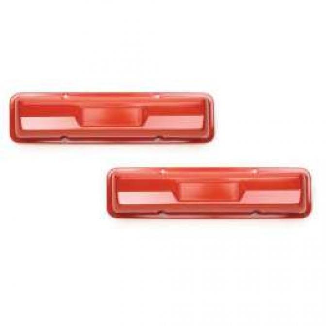 Chevelle Valve Covers, Small Block, Chevy Orange, 1964-1967