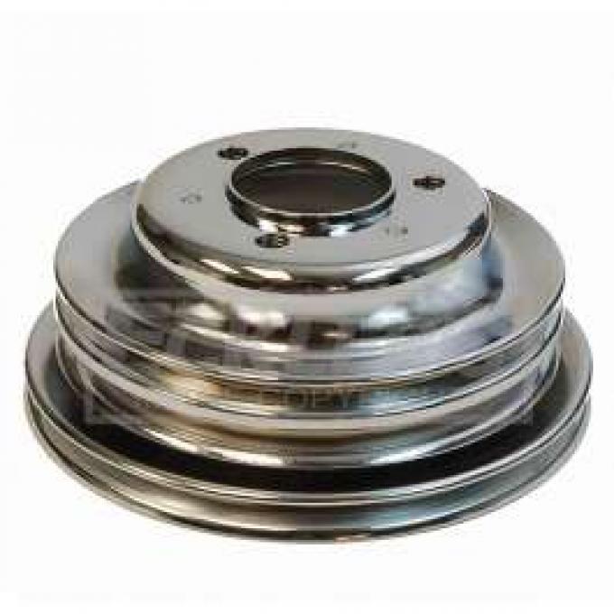 Chevelle Crankshaft Pulley, Big Block, Triple Groove, Chrome, 1969-1972