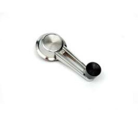 Chevelle Window Crank Handle, With Black Knob, Door, Malibu, 1964