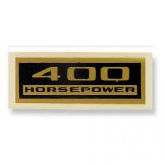 Chevelle Valve Cover Decal, 400 hp, 1964-1972