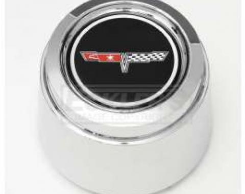 Chevelle 1980-1981 Corvette Style Chrome Center Wheel Cap, For Corvette Style Aluminum Wheels