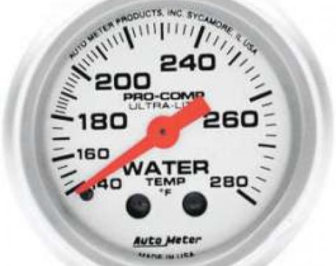 Chevelle Water Temperature Gauge, Mechanical, Ultra-Lite Series, AutoMeter. 1964-1972