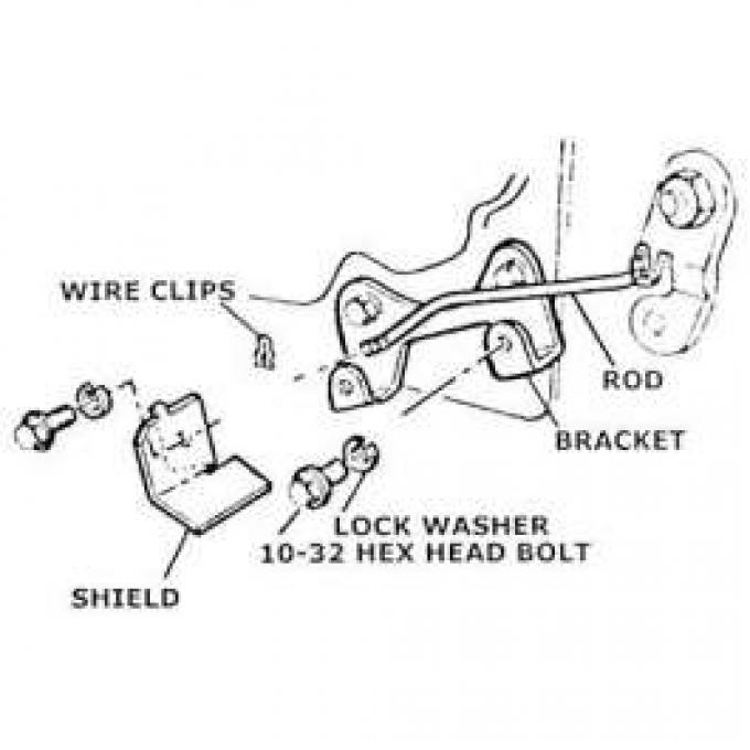 Chevelle Mounting Kit, Back Up Light Switch, 1964-1968