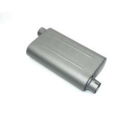 Chevelle Muffler, 2.25, Offset/Offset, Edelbrock, 1964-1972