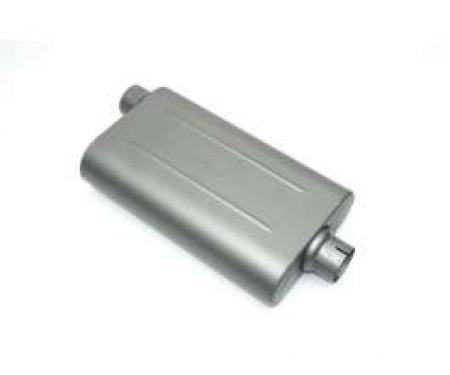 Chevelle Muffler, 2.25, Offset/Center, Edelbrock, 1964-1972