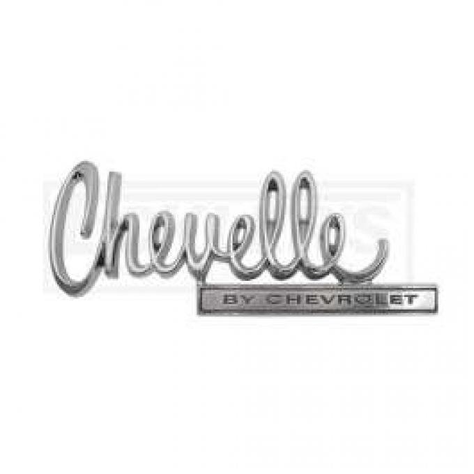 Chevelle Trunk Emblem, Chevelle By Chevrolet, 1970