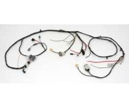 Chevelle Front Light Wiring Harness, 6 Cylinder, For Cars With Warning Lights, 1971