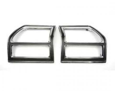 Chevelle Taillight Bezels, Left & Right, Except Wagon, 1969