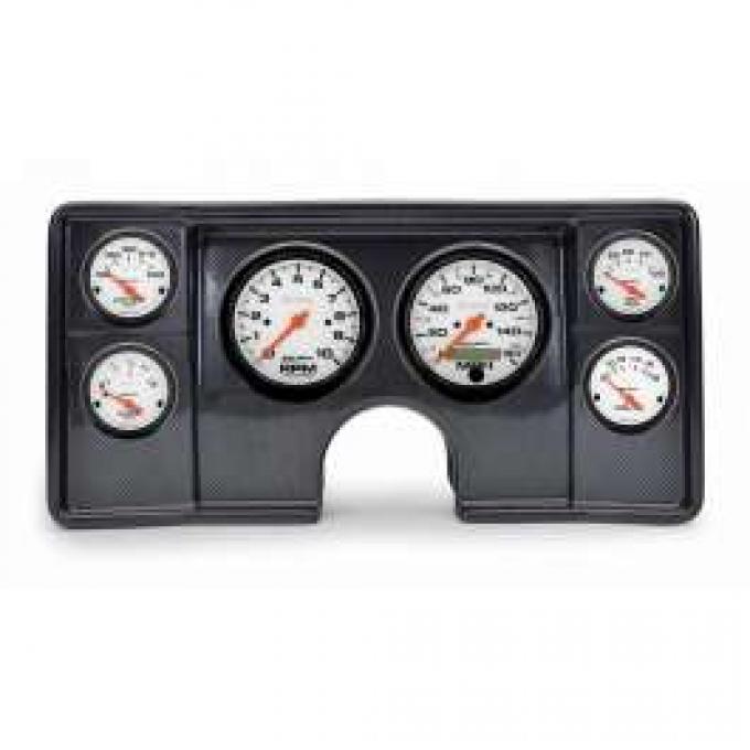 Malibu Instrument Cluster Panel, Carbon Fiber Finish, With Phantom Gauges, 1982-1983