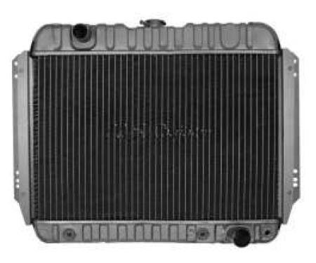 Chevelle Radiator, Small Block, 4-Row, For Cars With Manual Transmission & Without Air Conditioning, Desert Cooler, U.S. Radiator, 1966-1967