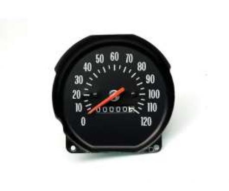 Chevelle Speedometer, With White Numbers, Super Sport (SS), For Cars With Floor Shift Transmission, 1971-1972