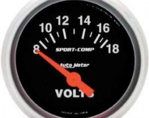 Chevelle Voltmeter, Sport-Comp Series, AutoMeter, 1964-1972