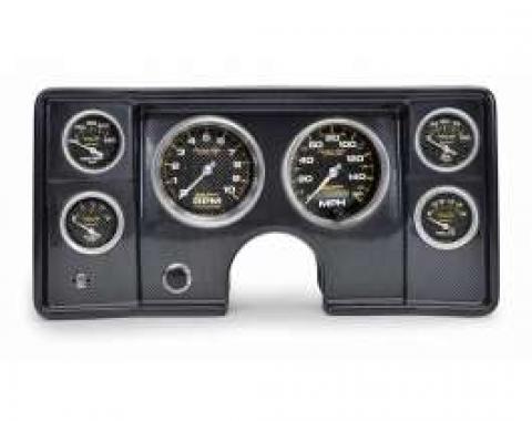 Malibu Instrument Cluster Panel, Carbon Fiber Finish, With Carbon Fiber Series Gauges, 1978-1981